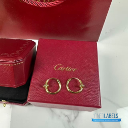 QC Cartier LOVE hoop earrings in yellow gold