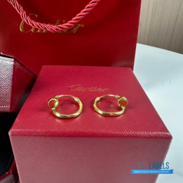 QC Cartier LOVE hoop earrings in yellow gold