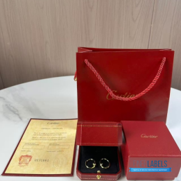 QC Cartier LOVE hoop earrings in yellow gold