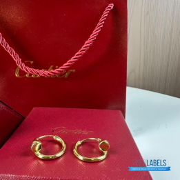 QC Cartier LOVE hoop earrings in yellow gold