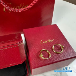 QC Cartier LOVE hoop earrings in yellow gold
