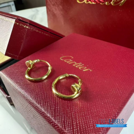 QC Cartier LOVE hoop earrings in yellow gold