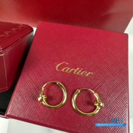 QC Cartier LOVE hoop earrings in yellow gold