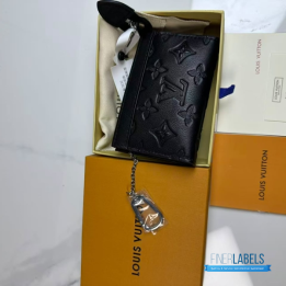 QC LV Monogram Shadow leather card holder