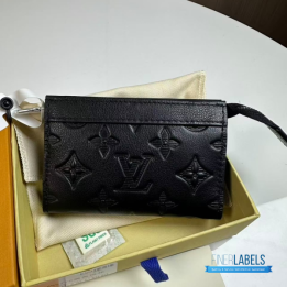 QC LV Monogram Shadow leather card holder