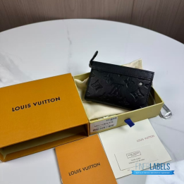 QC LV Monogram Shadow leather card holder