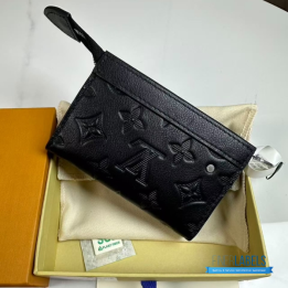 QC LV Monogram Shadow leather card holder