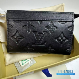 QC LV Monogram Shadow leather card holder