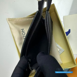 QC LV Monogram Shadow leather card holder