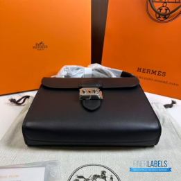 QC Hermès Sac à Dépêches 21 Bag (Black)