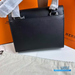 QC Hermès Sac à Dépêches 21 Bag (Black)